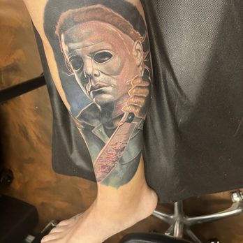 Dark Heritage Tattoo Gallery - Michael Myers piece by Dave James - Tattoo Near Me - Anaheim, California
