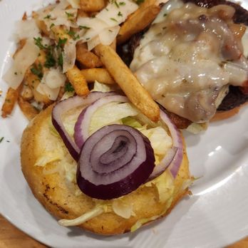 Fountain Grill - Burger with truffle fries - American Near Me - Ashburn, Virginia Fountain Grill - Burger with truffle fries - American Near Me - Ashburn, Virginia
