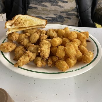 Ron's Hamburger & Chili - Chicken Bites with tater tots - New American Near Me - Skiatook, Oklahoma Ron's Hamburger & Chili - Chicken Bites with tater tots - New American Near Me - Skiatook, Oklahoma