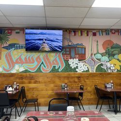 Cafe Istanbul - Mural at dining area