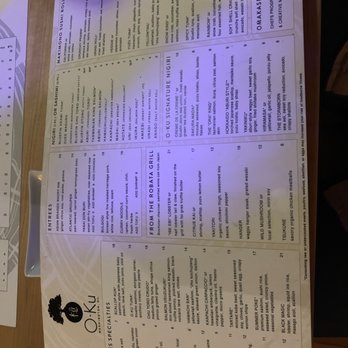 O-Ku - Menu - Sushi Bars Near Me - Washington, DC, District of Columbia