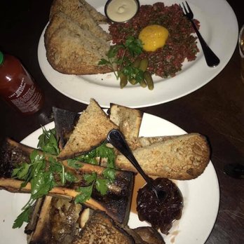 Gilt Bar - Steak tartare ,  Roasted Bone Marrow , Red Onion Jam - New American Near Me - Chicago, Illinois
