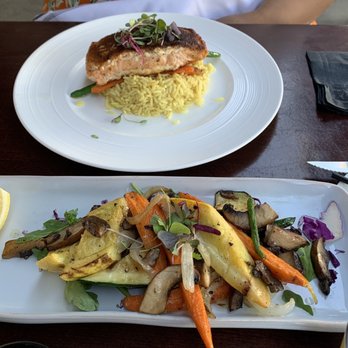 The Olive Restobar - Blackened SCOTTISH SALMON (WILD) with no corn butter sauce with rice and SAUTE-ED VEGGIES. - Mediterranean Near Me - Downey, California The Olive Restobar - Blackened SCOTTISH SALMON (WILD) with no corn butter sauce with rice and SAUTE-ED VEGGIES. - Mediterranean Near Me - Downey, California