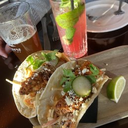 Fried chicken tacos