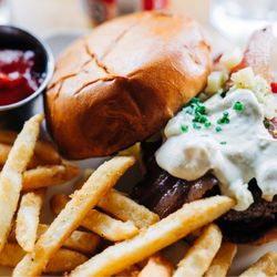The Tip Tap Room - BRAISED BRISKET & CHORIZO BURGER