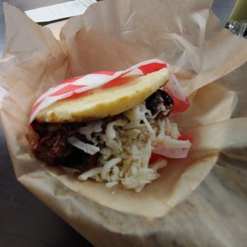 La Torta Loca - Beef with black beans arepa - Mexican Near Me - Florence, Kentucky