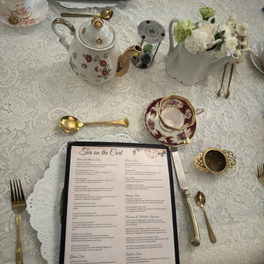 The Tea Cart - Table setting and tea selection - Tea Rooms Near Me - Berryville, Virginia The Tea Cart - Table setting and tea selection - Tea Rooms Near Me - Berryville, Virginia