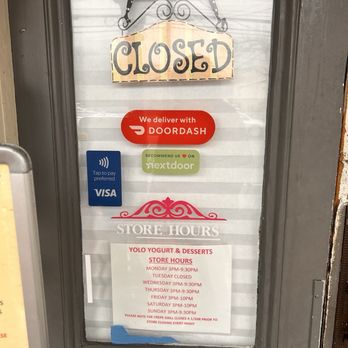 Yolo Yogurt & Desserts - Came here @4:15 on a Monday but it was closed. - Ice Cream & Frozen Yogurt Near Me - Roslyn, New York Yolo Yogurt & Desserts - Came here @4:15 on a Monday but it was closed. - Ice Cream & Frozen Yogurt Near Me - Roslyn, New York