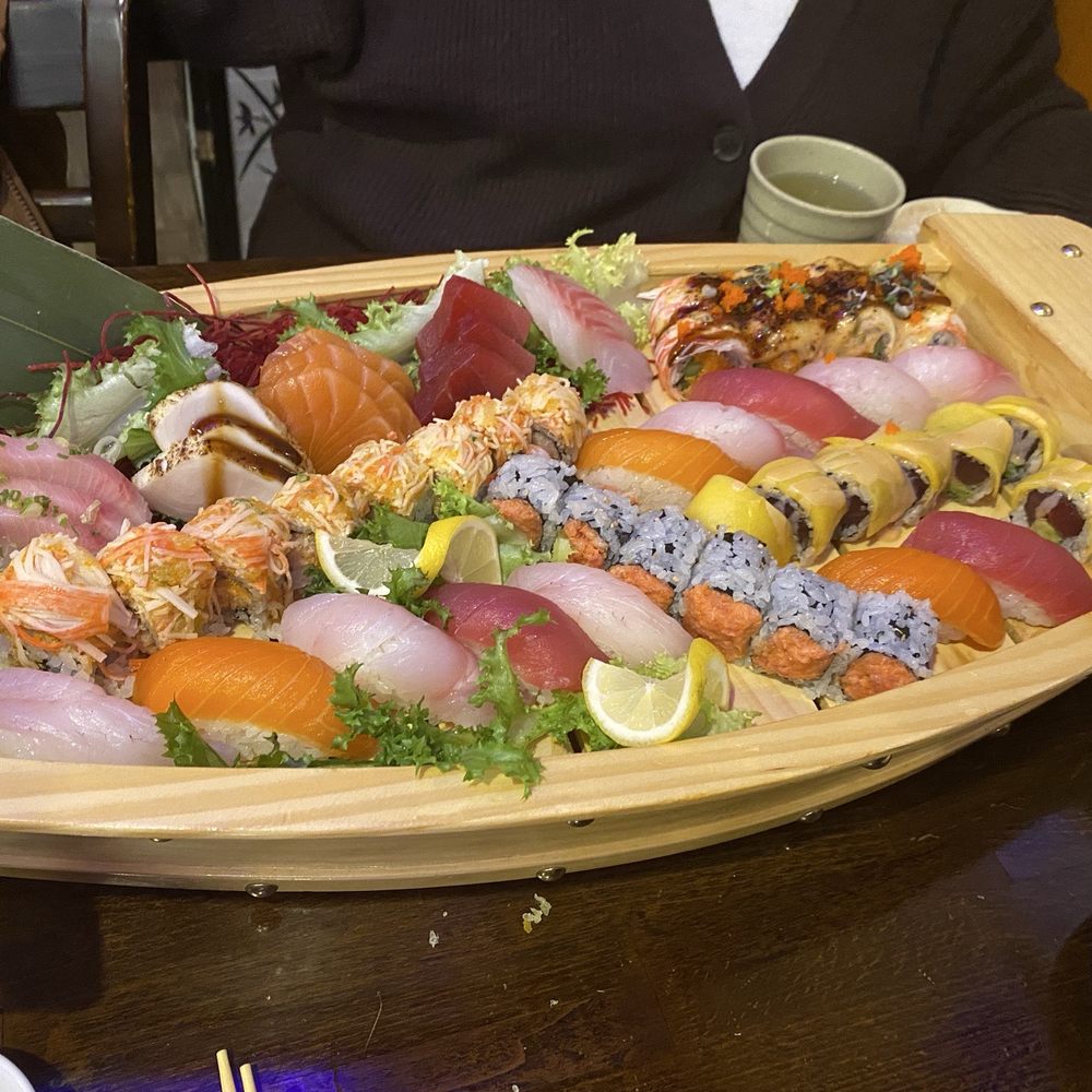 Kyoto Sushi III - Sushi, sashimi boat for 3. - Sushi Bars Near Me - Cedar Grove, New Jersey Kyoto Sushi III - Sushi, sashimi boat for 3. - Sushi Bars Near Me - Cedar Grove, New Jersey
