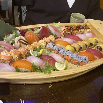 Kyoto Sushi III - Sushi, sashimi boat for 3. - Sushi Bars Near Me - Cedar Grove, New Jersey Kyoto Sushi III - Sushi, sashimi boat for 3. - Sushi Bars Near Me - Cedar Grove, New Jersey