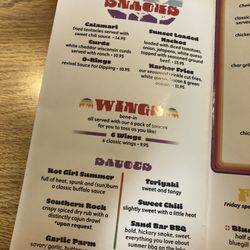 Sunset Harbor Bar and Grill - Menu: Apps & Wings
