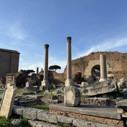 Foro Romano - Colonne dei decennalia (Base of the Decennalia) originally 5-columns from 303AD to celebrate the Tetrarch's 10-year vows