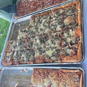 Royal Pastry Shop - Assorted Sicilian Pizzas (Pepperoni, Mushroom, Cheese) - Bakeries Near Me - Cambridge, Massachusetts