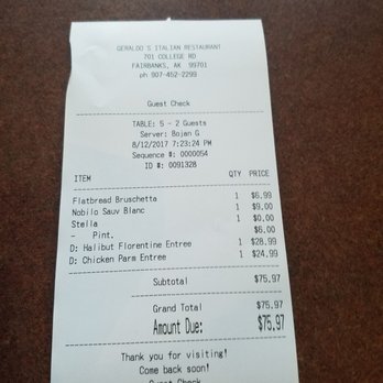 Geraldo's - Italian Near Me - Fairbanks, Alaska