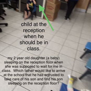 Grace Community School - a baby cries alone, instead of being comforted by an adult.  my baby sleeps on the reception floor, being treated like a little animal. - Child Care & Day Care Near Me - Fort Myers, Florida