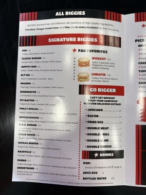 Menu photo 1 BIGGIES Sandwiches Henderson, NV Menu photo 1 BIGGIES Sandwiches Henderson, NV