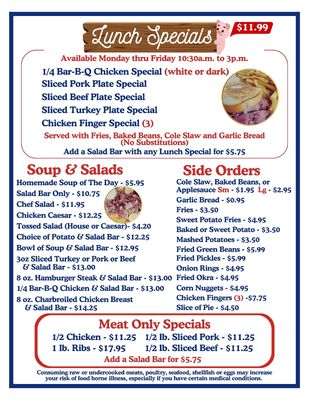 Menu photo 8 Bar-B-Q Bill's Chiefland, FL Menu photo 8 Bar-B-Q Bill's Chiefland, FL