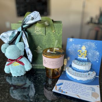 Super Spa - Gift box with a towel bear, glass tumbler, and a pop-up birthday card - Massage Therapy Near Me - Costa Mesa, California Super Spa - Gift box with a towel bear, glass tumbler, and a pop-up birthday card - Massage Therapy Near Me - Costa Mesa, California