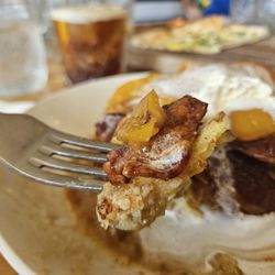 Roost - Bacon and peach French toast bake