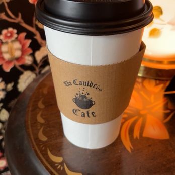 The Cauldron Cafe - 16oz hot vanilla oat latte. - Coffee & Tea Near Me - Covington, Kentucky