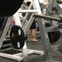 Gold's Gym - Austin South Central - Barefoot lifters and now dogs..... gotta be sanitary and safe right?