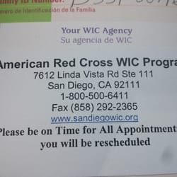 WIC American Red Cross - Important Info
