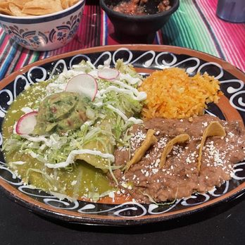 El Canario Carnitas - Enchiladas with requested carnitas instead of chicken. - Mexican Near Me - Temecula, California El Canario Carnitas - Enchiladas with requested carnitas instead of chicken. - Mexican Near Me - Temecula, California