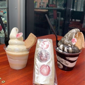 Baiten - Yuzu Soft Serve, Strawberry Sandwich, Black Sesame Soft Serve - Desserts Near Me - Seattle, Washington Baiten - Yuzu Soft Serve, Strawberry Sandwich, Black Sesame Soft Serve - Desserts Near Me - Seattle, Washington