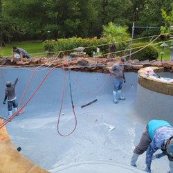 All Star Pools - Applying the pebbletech