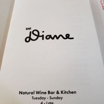 Bar Diane - Menu - Wine Bars Near Me - Portland, Oregon Bar Diane - Menu - Wine Bars Near Me - Portland, Oregon