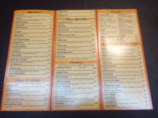 Menu photo 6 Angara Indian Restaurant Torrance, CA