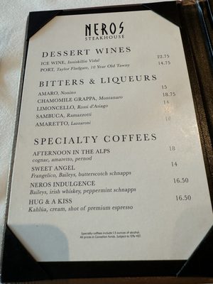 Menu photo 1 Neros Steakhouse Windsor, ON Menu photo 1 Neros Steakhouse Windsor, ON