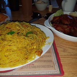 New Century Restaurant - Love it here.  Usually get combo 13 but tonight got curry Singapore noodles and bbq pork for leftovers this week.  So good here