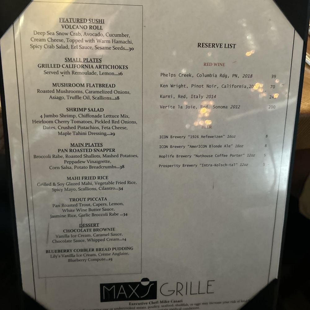 Specials of the day