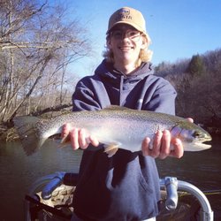 North Georgia Trout Fishing - A nice Toccoa rainbow for this client.