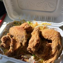 New China Express Restaurant - Fried Chicken Wings with house special fried rice