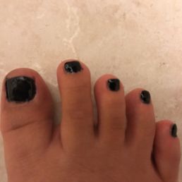 This is what my pedicure looked like at Tenzin salon. Lumpy and sloppy! Never again! This is what my pedicure looked like at Tenzin salon. Lumpy and sloppy! Never again!