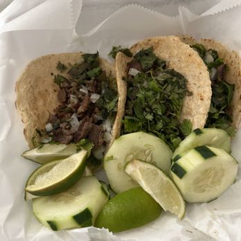 El Gordo - 3 Carne Asada tacos with cucumbers and lime - Tacos Near Me - Hopewell, Virginia El Gordo - 3 Carne Asada tacos with cucumbers and lime - Tacos Near Me - Hopewell, Virginia