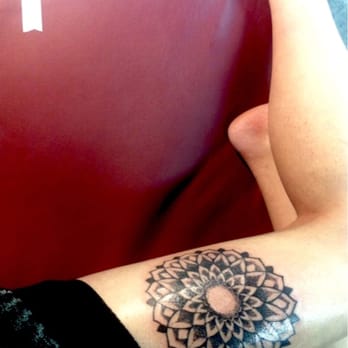 Current Tattooing - Mandala thigh piece done by Ike Greca - Tattoo Near Me - San Jose, California