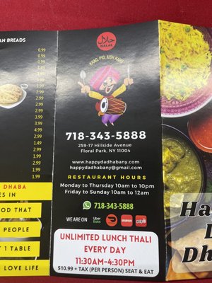 Menu photo 6 Happy Da Dhaba Floral Park, NY