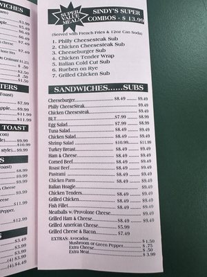 Menu photo 2 Sindy's Deli & Carryout Columbia, MD Menu photo 2 Sindy's Deli & Carryout Columbia, MD