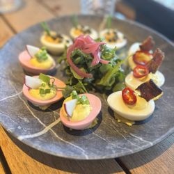Smoke & Mirrors - Deviled egg appetizer