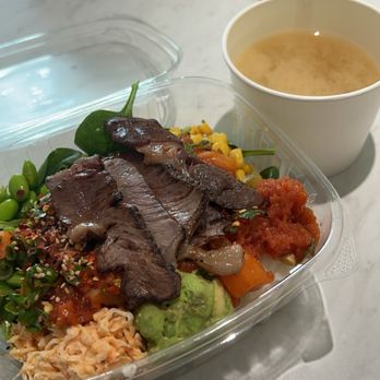Hanaya Poke SPID - Texas Heat Poke Bowl - Large Bowl, and Miso Soup - Hawaiian Near Me - Corpus Christi, Texas Hanaya Poke SPID - Texas Heat Poke Bowl - Large Bowl, and Miso Soup - Hawaiian Near Me - Corpus Christi, Texas