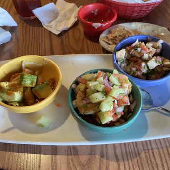 Pablo's Mexican Kitchen - Three different cerviches - Mexican Near Me - Richmond, Texas
