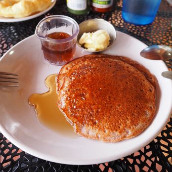Twin Rocks Cafe - Blue corn pancakes served with whipped butter and syrup - Cafes Near Me - Bluff, Utah Twin Rocks Cafe - Blue corn pancakes served with whipped butter and syrup - Cafes Near Me - Bluff, Utah
