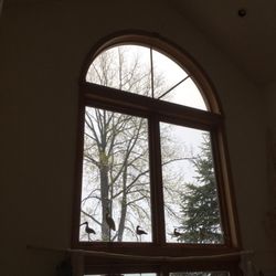 Northeastern Window & Door - Half circle custom exterior window fabricated and installed at my house