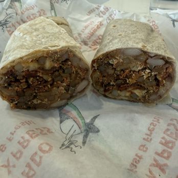 Taco Exxpress - Mix (bacon and chorizo) breakfast burrito - Mexican Near Me - Rocklin, California
