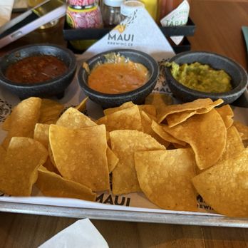 Maui Brewing - Warm Tortilla Chips & Trio of Dips - Brewpubs Near Me - Lahaina, Hawaii Maui Brewing - Warm Tortilla Chips & Trio of Dips - Brewpubs Near Me - Lahaina, Hawaii
