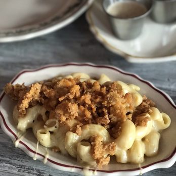 Haberdish - Mac & cheese with chicken skins- amazing - Southern Near Me - Charlotte, North Carolina Haberdish - Mac & cheese with chicken skins- amazing - Southern Near Me - Charlotte, North Carolina