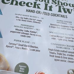 The Brass Tap - Seasonal cocktail menu